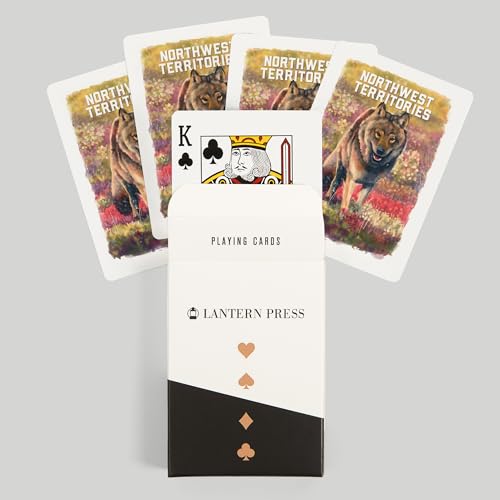 Baraja Póker Acuarela Gray Wolf 52 Cartas Tamaño Póker miniatura 6