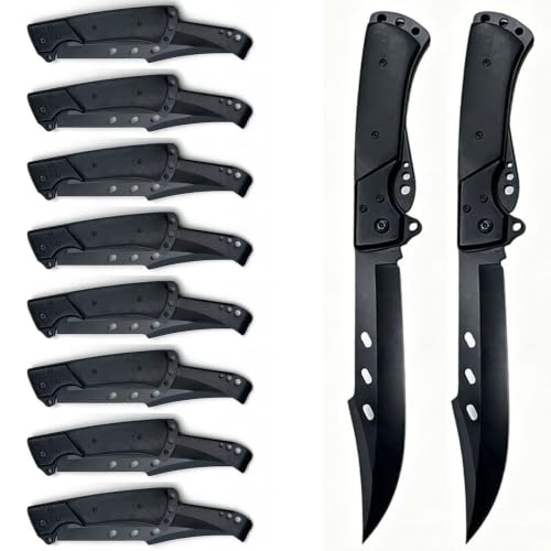 FEIZII Tactical Folding Knife Large Mens Folding Knife 10-Pack 5.6 Inches Suitable for Camping Hunting Hiking Fishing Indoor and Outdoor Activities