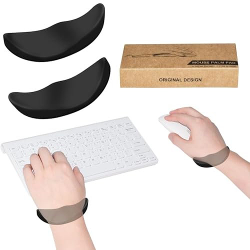 Image of Left-Handed and Right-Handed Truly Ergonomic Wrist Rest for Mouse and Keyboard, Carpal Tunnel Support, Pain Relief, Anti-Fatigue, Easy Glide, Office Computer Laptop Gaming (Left+Right)