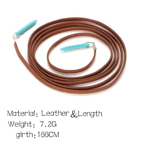 fxmimior-Bohemian-Long-Choker-with-Turquoise-Pendant-Sexy-Rock-Handmade-Vintage-Necklace-Women-Accessories-brown