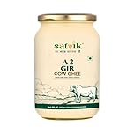 SATVIK PURE GHEE A2 Gir Cow Ghee 1 Litre Churned From Vedic Bilona Method Bilona Ghee A2 Cow Desi Ghee 1 Litre,1.49 Kilograms
