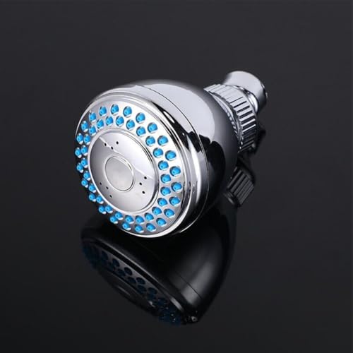 High Pressure Shower Head with Power Spray and 360 Degree Adjustable Top Spray, Lightweight ABS Construction with Plating Finish, Easy Tool-Free Installation, Finger-Clean Nozzles