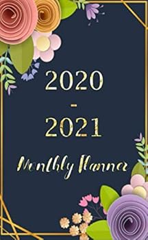 2020-2021 Monthly Planner : Pocket Planner 2-Year Small Size, Monthly, Password Log, Phone Book, Birthday Log, Federal Holidays Pocket Size 4 X 6. 5 Flower