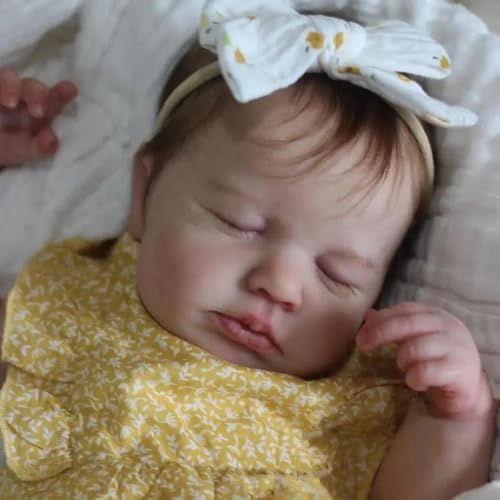 Anano Bebe Reborn Silicona 50 CM Muñeca Trapo,Un Recién Nacido Muy Realista Bebe Reborn Realista,La Muñeca Dormida Se Puede Posar Regalo De Cumpleaños para Los Niños