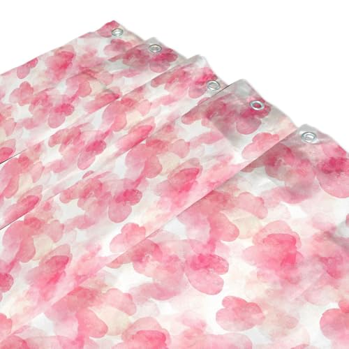 Rideau de douche 168x183 cm polyester lavable avec crochets inclus