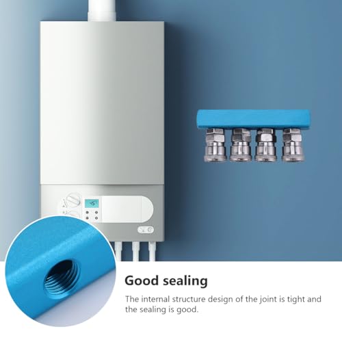 Conector rápido neumático inoxidable azul con protector anticaídas 4