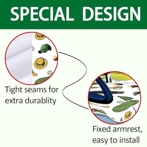 ORIGACH Golf Cart Seat Covers, Microfiber Comfortable Golf Cart Seat Blanket - Image 3