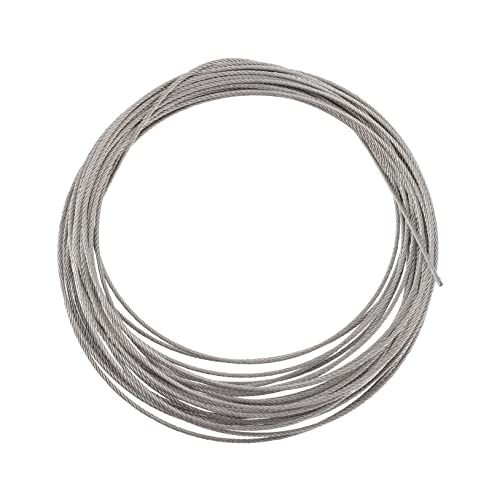 CIYODO 10m Wire Rope Multi-Functional Cable for Clothesline Railing and Hanging Projects and Thickness