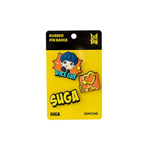 Badge TinyTAN Butter SUGA en caoutchouc et métal Royche