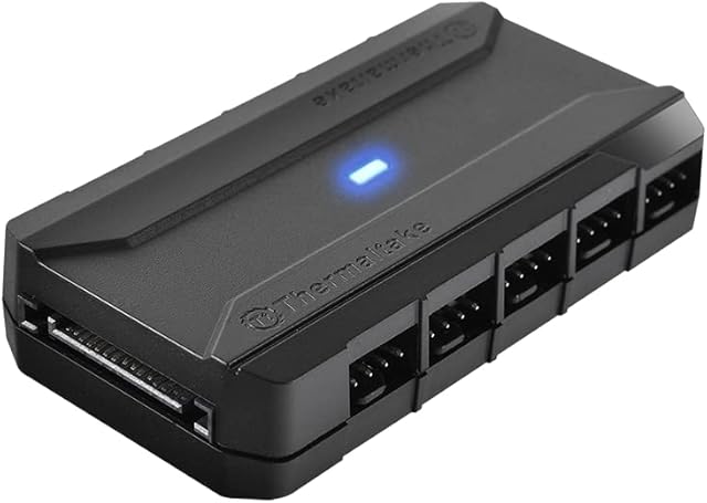 Thermaltake FP -10 Commander Port Hub for PWM Fans, 10 Ports, SATA Power Input, 2 Years Warranty - Black