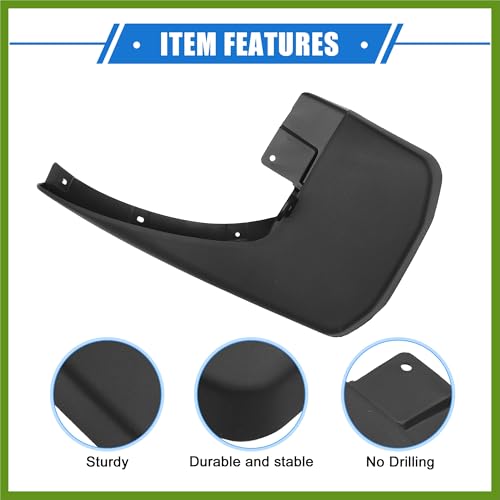 Image of Mud Flaps Kit Compatible for Nissan Frontier 2005-2023, Quality Plastic Black Front and Rear Splash Guards Replace Parts Vehicle Components