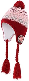 Magracy Toddler Earflap Beanie Hat Kids Girls Winter Fleece Lining Knit Hat