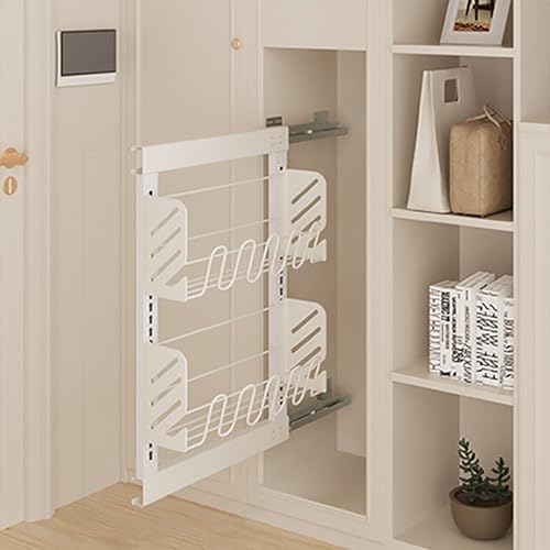 Organizador de zapatos de metal apilable con altura ajustable para pasillo