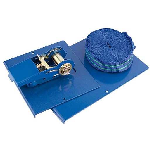 Draper 15205 Spanngurte für Bodenbelag, 5 m Länge, Blau