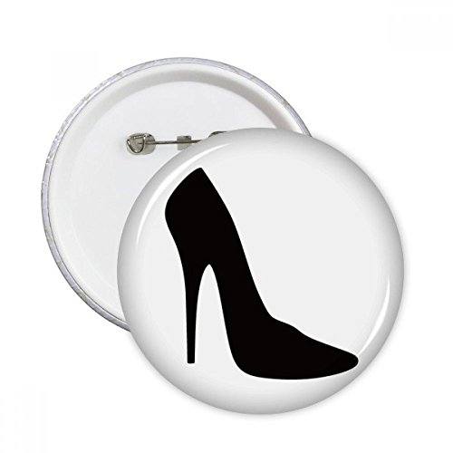 Badge rond High Heels Noir DIYthinker épinglette pour vêtement L