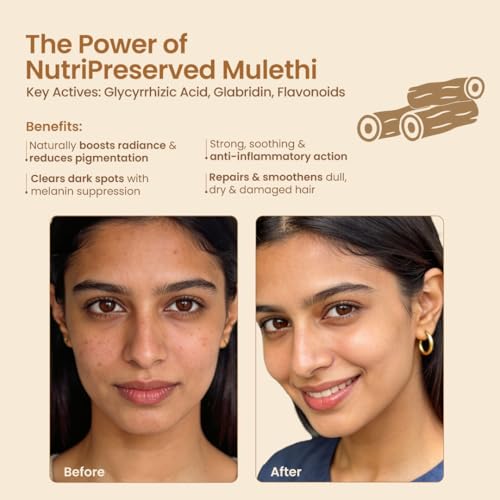 Image of Nat Habit 100% Pure Mulethi Root Powder 100g | Glycyrrhiza Glabra Licorice | 1.5X Antioxidant Power with Nutri-Preserve Technology | Ultra Fine Grind for Glowing Skin & Hair Conditioning