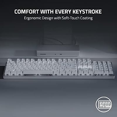 Razer Pro Type Ultra Wireless Mechanical Keyboard: Silent, Linear Switches - Ergonomic Design - HyperSpeed Technology - Connect up to 4 Devices - Fully Programmable Keys & Smart Controls