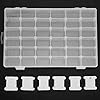120 stuks borduurgaren organizer box kunststof borduurgaren organizer met kunststof tandzijde spoelen en tandzijde…