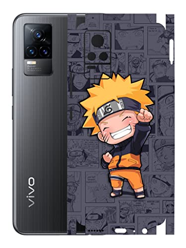 Image of AtOdds - Vivo Y73 Mobile Back Skin Rear Screen Guard Protector Film Wrap (Coverage - Back+Camera+Sides) (Naruto)