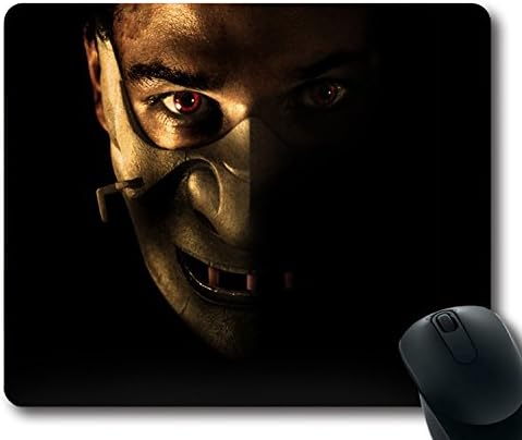 Custom Gaming Mouse Pad with hannibal lecter mask hannibal rising eyes Non-Slip Neoprene Rubber Standard Size 9 Inch(220mm) X 7 Inch(180mm) X 1/8 Inch(3mm) Desktop Mousepad Laptop Mousepads Comfortable Computer Mouse Mat