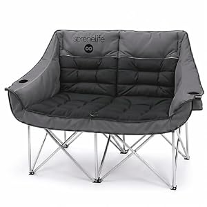 Camping Loveseat for Couples, Friends & Families, Double Camping Chair, Foldable Two Person Camping Chair for Campfire Nights, Tailgating Fun, Beach Escapes, RV Road Trips & Cozy Backyard Comfort