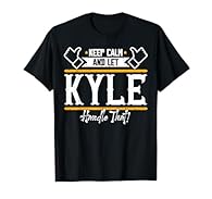 A great "thumbs up" design for anyone named Kyle, with the funny saying: Keep Calm and let Kyle handle that! A funny idea for Christmas, birthday or father's day for dad & father. Perfect for all men who can do just about anything! The perfect gift f...
