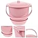 SOLUSTRE Thickened Handheld Urinal Bucket with Lid Portable Chamber Pot for Adults Elderly Pregnant Women Odor-isolating Covered Urine Pail with Easy-Clean Surface and Heat-sterilizable