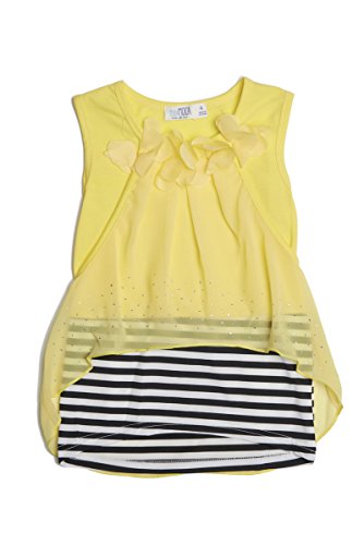 Image of ToBeInStyle Girl's Adorable Flower Print Tank Top w /Back Lace Design