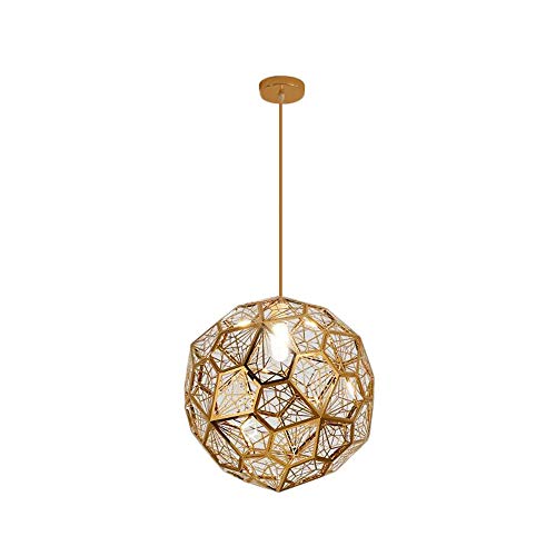 HSCW E27 lampadario alla moda luce di lusso di lusso creativo diamante a sfera a sfera pendente lampade a sospensione in acciaio inox moderno semplice semplice soggiorno sala da soffitto