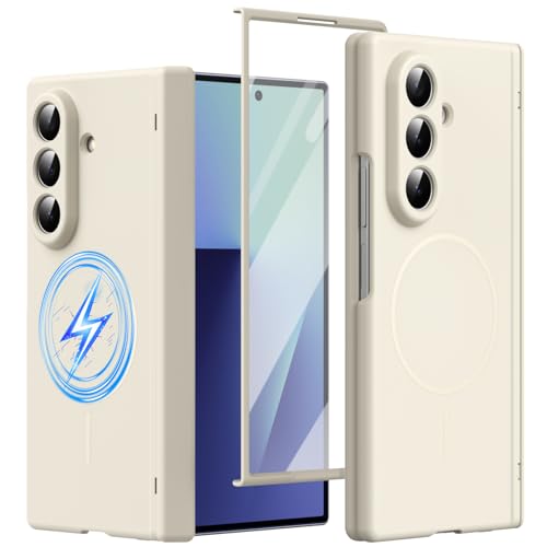 Coque pour Samsung Galaxy Z Fold7 compatible anneau magnétique et silicone antichoc