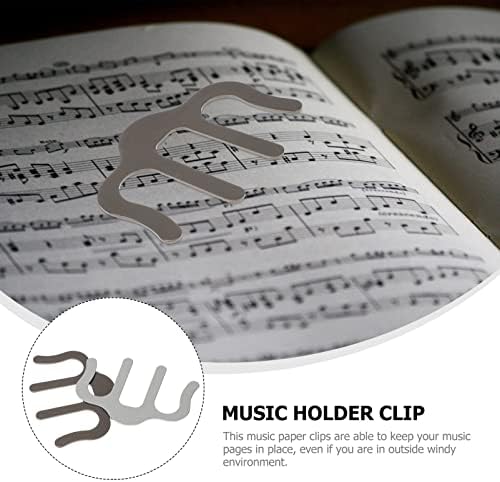 EXCEART 2pcs Music Book Clips Music Paper Holder Clips Metal Music Page Clip for Piano Sheet Keyboard Sheet Music Stands Assorted Color