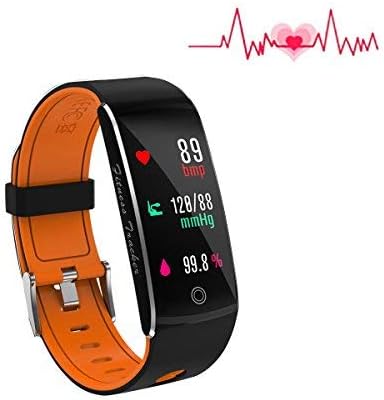 Huangchao Inc Fitness Tracker, Smart Watch 4 Sports Mode, Heart Rate Monitor IP67 Waterproof Activity Tracker, Sleep & Blood Pressure Monitor, Calorie/Step Counter Smart Wristband for iOS Android