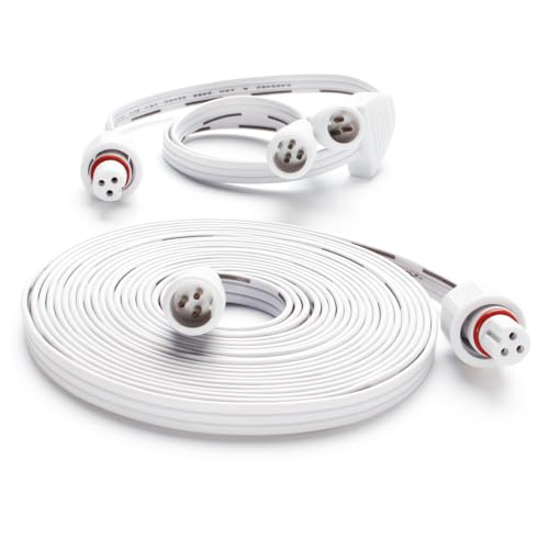 Y-Splitter for Gov-e Permanent Outdoor Lights Pro,1FT Y-Shaped Extension Cable 3Pin(1 Female to 2 Male) and 13 Ft IP68 Extension Cable for Gove Pro H705C/H706A/C,LemonLovely 2822