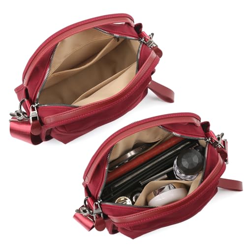 Bolso pequeño cruzado de nylon para mujer con asa superior miniatura 6
