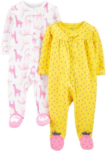 Macacão de dormir para bebês Cotton Sleep and Play, Pack of 2 Simple Joys by Carter'sMeninas