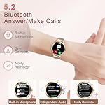 GADIXY Smart Watches for Women (Make/Answer Call), 1.1" AMOLED Small Screen Fitness Tracker 110+ Sports Modes IP68 Step Counter/BP/Heart Rate/Sleep Monitor Smart Watch for Android iOS Gold - Image 3