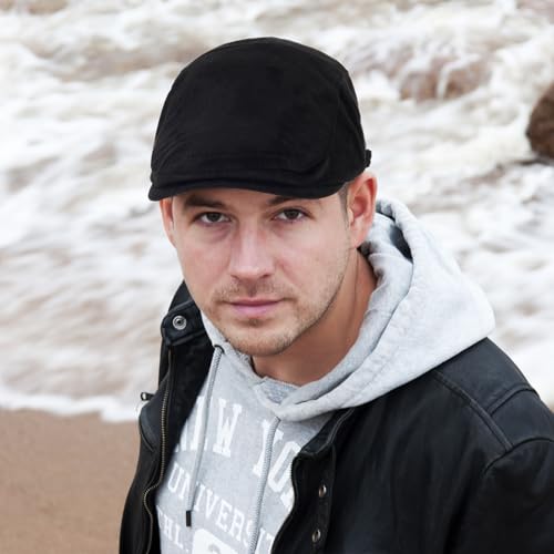 Image of 3Pcs Men's Newsboy Caps Cotton Cooling Hat Adjustable Flat Cap for Men