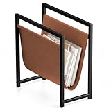 Transforme ton salon en espace stylé et organisé : Ne laisse plus tes magazines, journaux ou brochures traîner ! Ce porte-revues design en métal et cuir synthétique apporte élégance et ordre instantanément.
