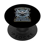 Flugzeugwartung Flugzeugtechniker Luftfahrtmechaniker PopSockets Klebender PopGrip