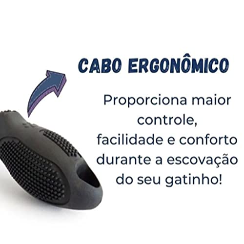 Escova Rasqueadeira Funamei Para Cães Pelos Longos Pente Tamanho Grande