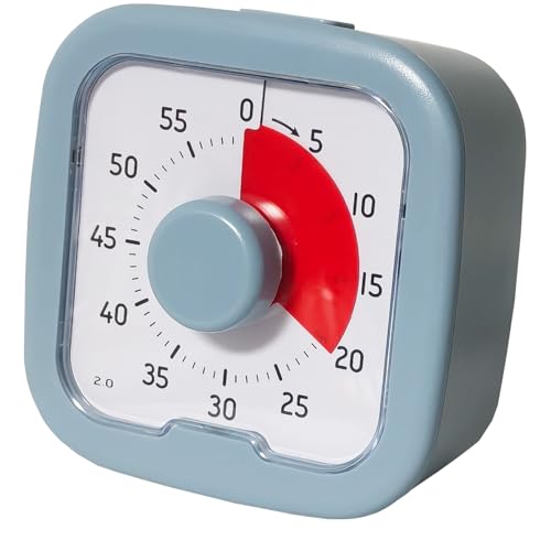 Visual Timer with Loud Alarm, Rotatable Digital Countdown Timer for Cooking Baking,Used in Various Scenarios Such as The Kitchen, Study, Exercise (Blue)