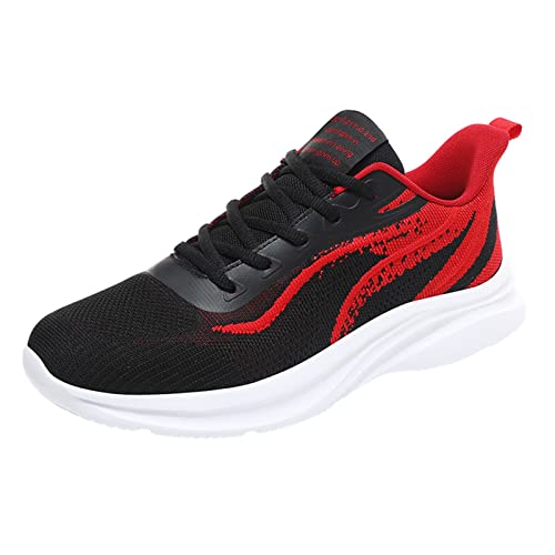 Tenis de correr con cordones de malla para hombre, transpirables, ligeros, con soporte de arco, tenis para hombre, para gimnasio, caminar, ajuste ancho, tenis cómodos, a, 38 EU