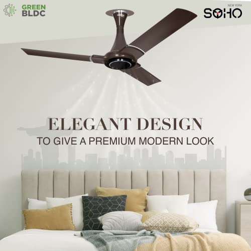 Image of RR Signature 1200 MM SOHO BLDC Fan 32 W 3 Blades for Home & Office I Ceiling Fan with Remote I 60% Energy Savings I 2 Year Warranty