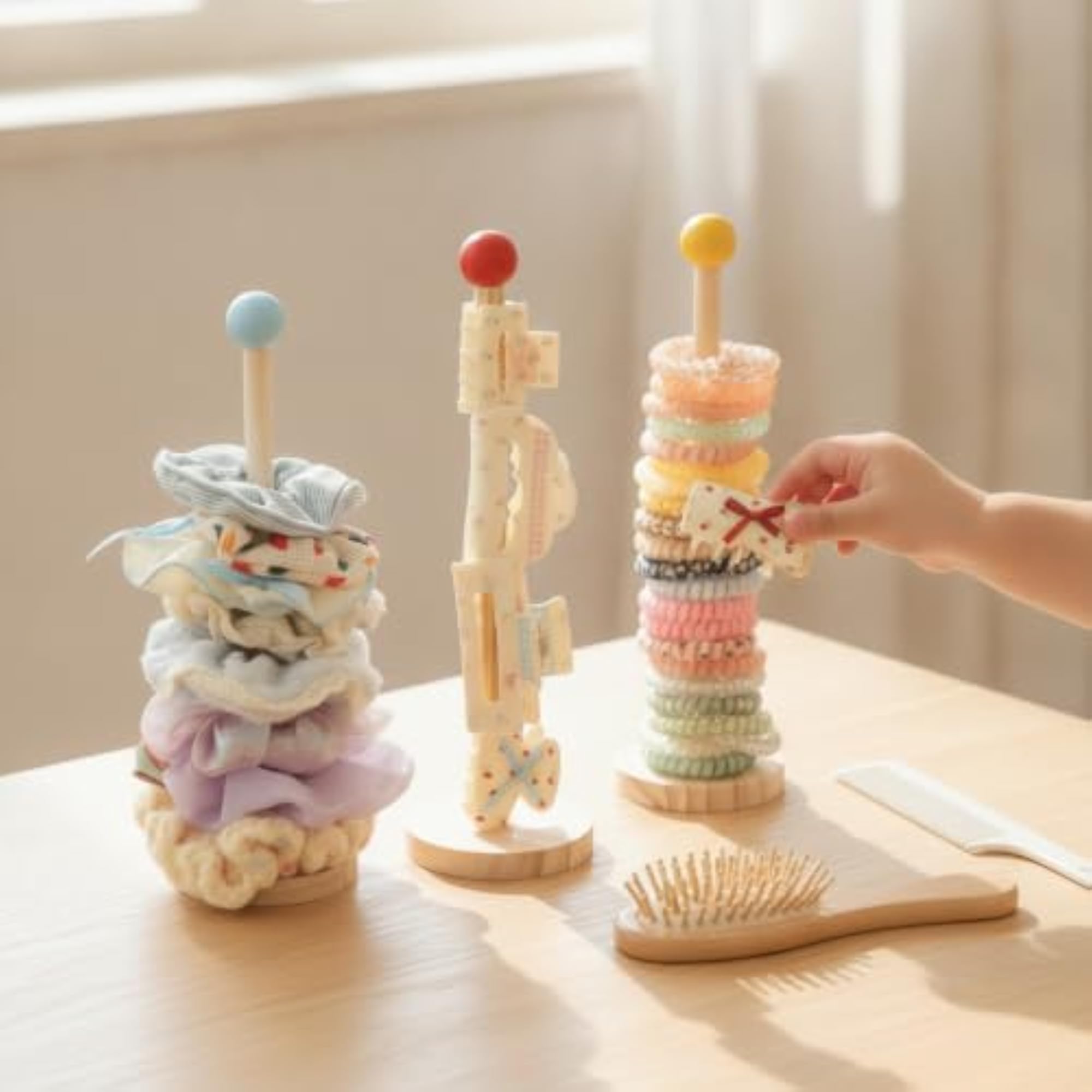 Hair Accessories Organizer Stand for Ties and Clips