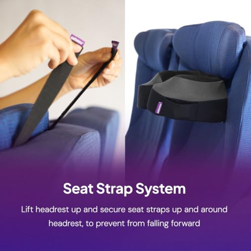 Cabeau TNE S3 Deluxe Luxury Travel Neck Pillow for Airplanes with Patented Seat Strap and Head Hold Technology (Black) by Cabeau - Image 3
