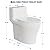 One-Piece Toilet with ADA 17.5" Height - Elongated Bowl, White Ceramic Toilet with PP Slow-Close Seat