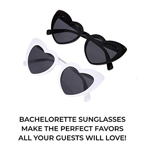 Pop Fizz Designs Retro Heart Shaped Sunglasses for Bachelorette Party Women2