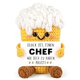 Juratar Lustiges Geschenk für Chef -Handgefertigte Häkel Bier Mutmacher