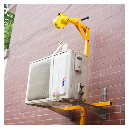 Air Conditioner Installation Lifting Tool, Lifting Bracket + Hand Winch 20m, Outdoor Unit Maintenance Disassembly Lift Crane MINGPING