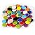 Mosaic Tiles - Ceramic Circular Bulk Mosaic Tile Assortment - 1.5x1.5 cm Mixed Colors Glass Tile - 42pcs/100g Craft and Backsplash Tile (Circular Mix)